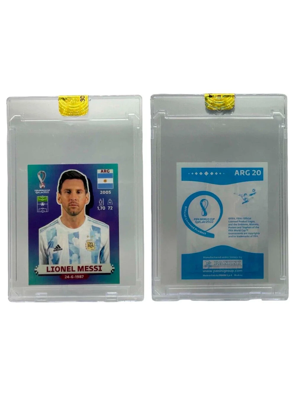 2022 Sticker Panini World Cup Qatar #ARG 20 Lionel Messi  Argentina